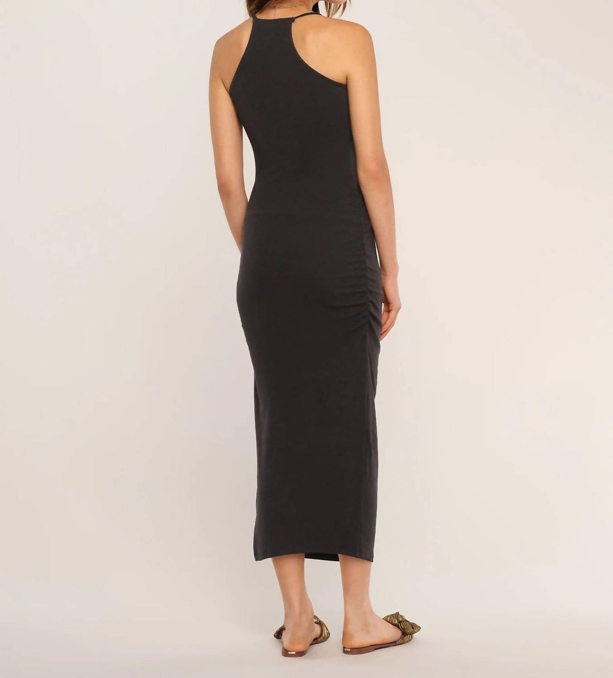 Style 1-1250175801-3011 heartloom Size M Black Side Slit Dress on Queenly
