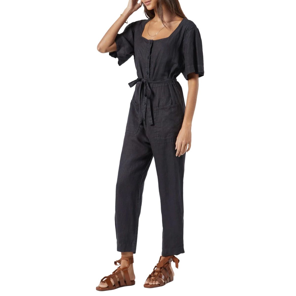 Style 1-1261782965-2696 Joie Size L Black Formal Jumpsuit on Queenly