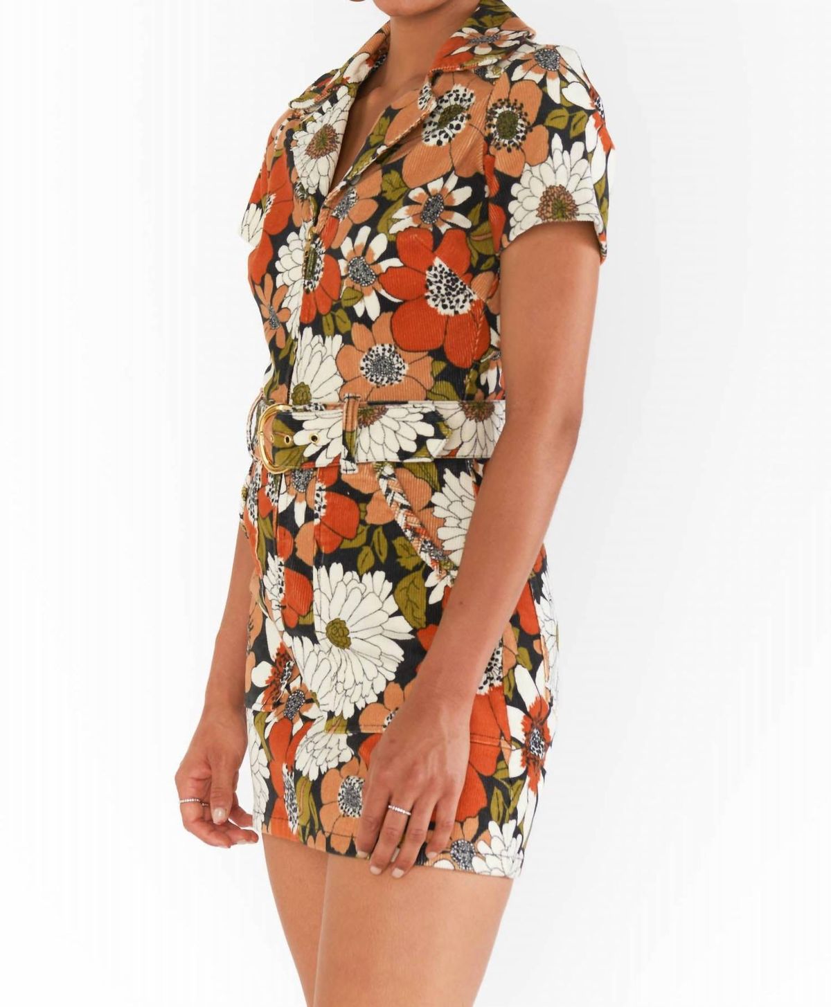 Style 1-1294995505-3855 Show Me Your Mumu Size XS High Neck Floral Brown Cocktail Dress on Queenly