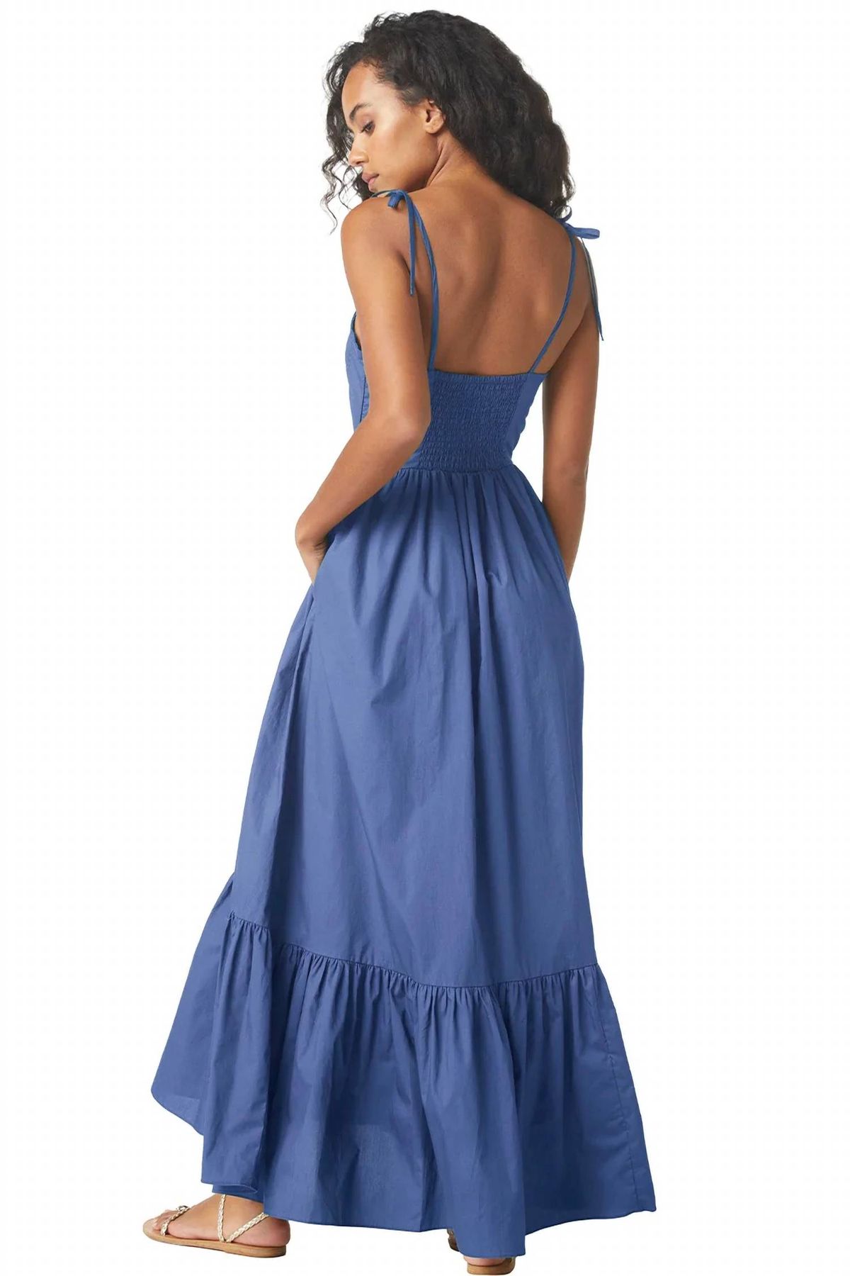 Style 1-1447356-2901 Misa Los Angeles Size M Blue Floor Length Maxi on Queenly