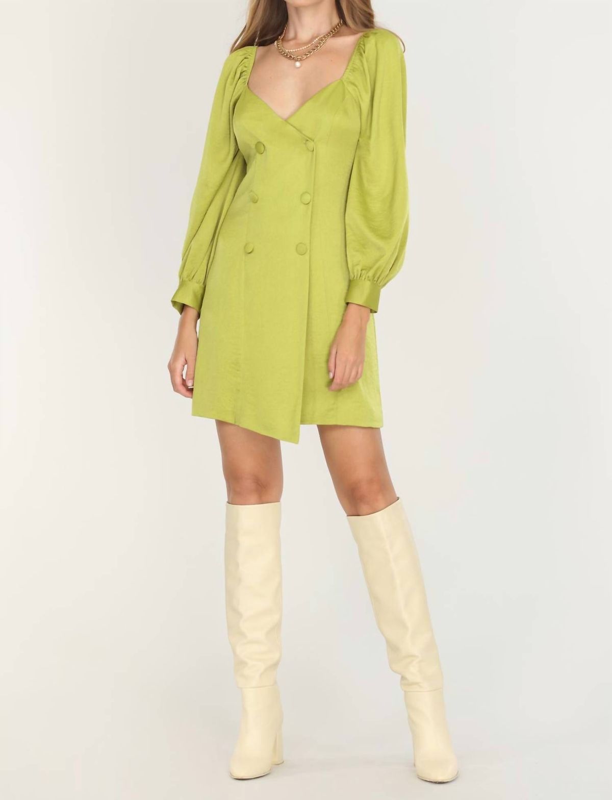 Style 1-1745420068-2696 adelyn rae Size L Wedding Guest Blazer Green Cocktail Dress on Queenly