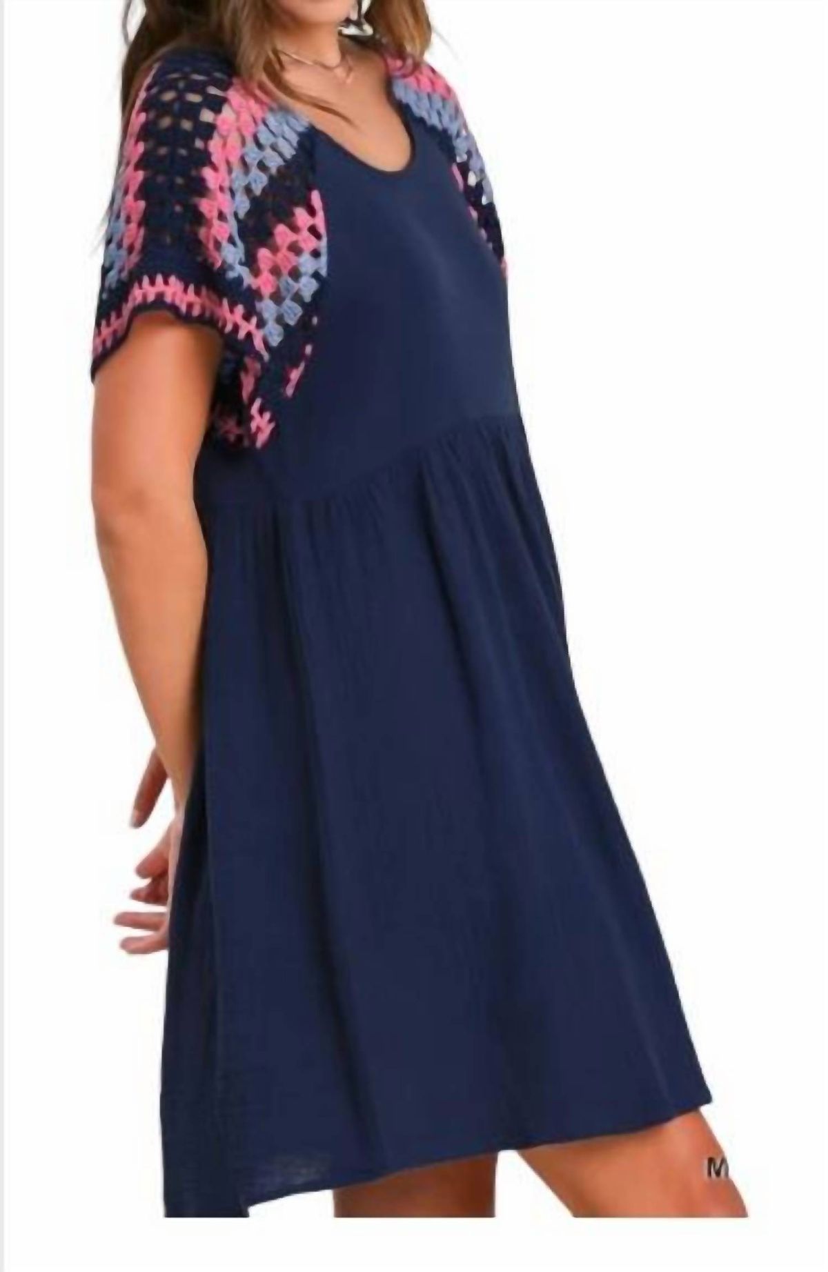 Style 1-18930879-2793 umgee Size L Navy Blue Cocktail Dress on Queenly