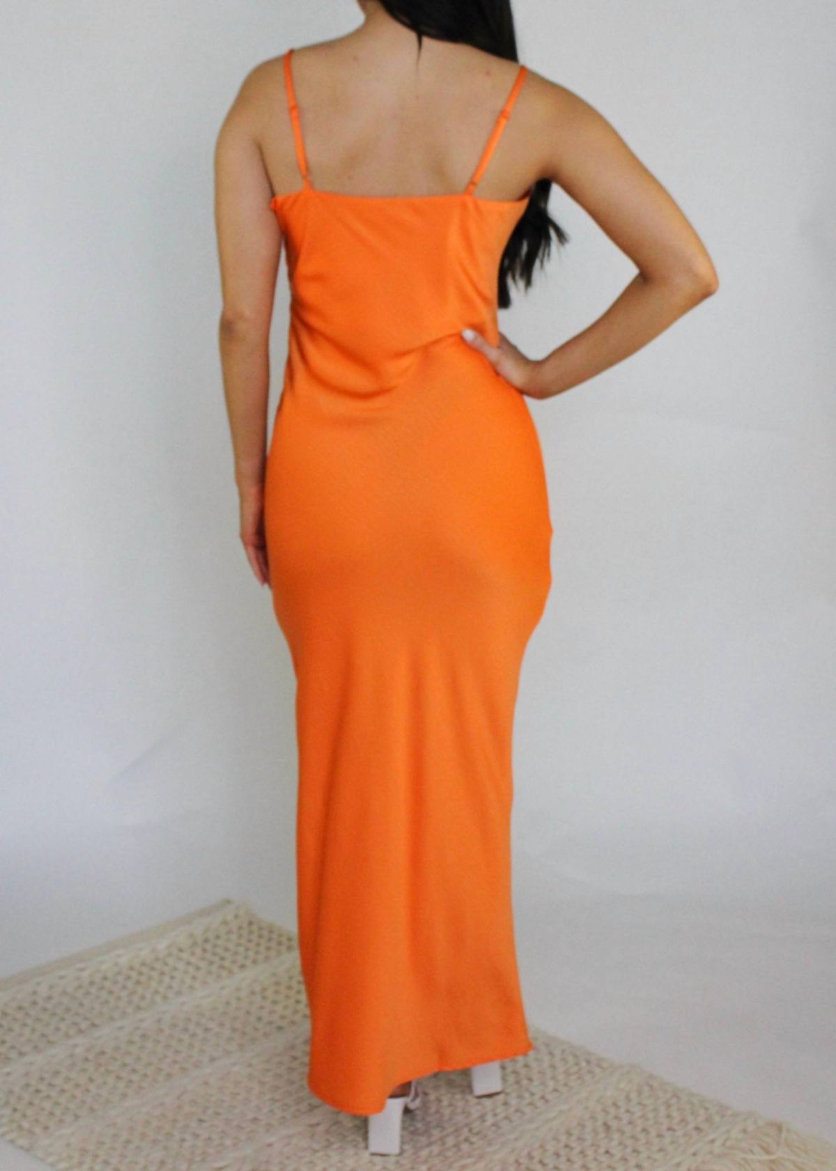 Style 1-190242822-3011 SKIES ARE BLUE Size M Orange Cocktail Dress on Queenly