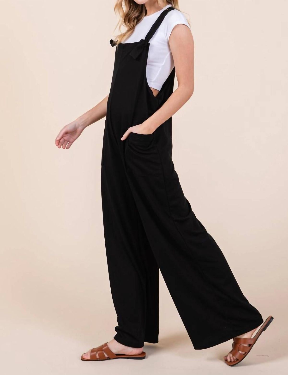 Style 1-191071341-3011 BOMBOM Size M Black Formal Jumpsuit on Queenly