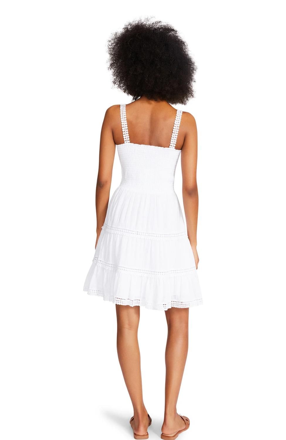 Style 1-1961533448-2696 STEVE MADDEN Size L Lace White Cocktail Dress on Queenly