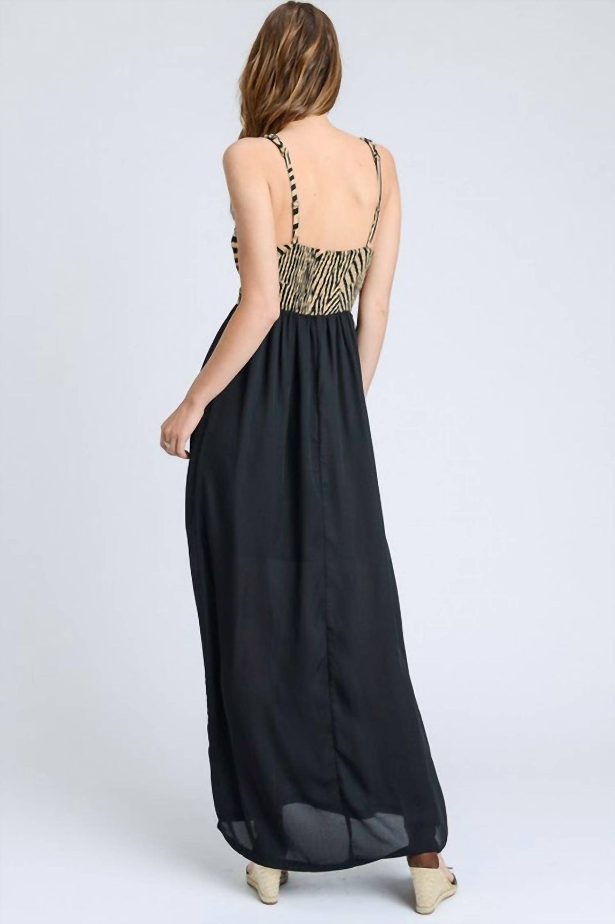 Style 1-2006663382-2791 Doe and Rae Size L Black Floor Length Maxi on Queenly