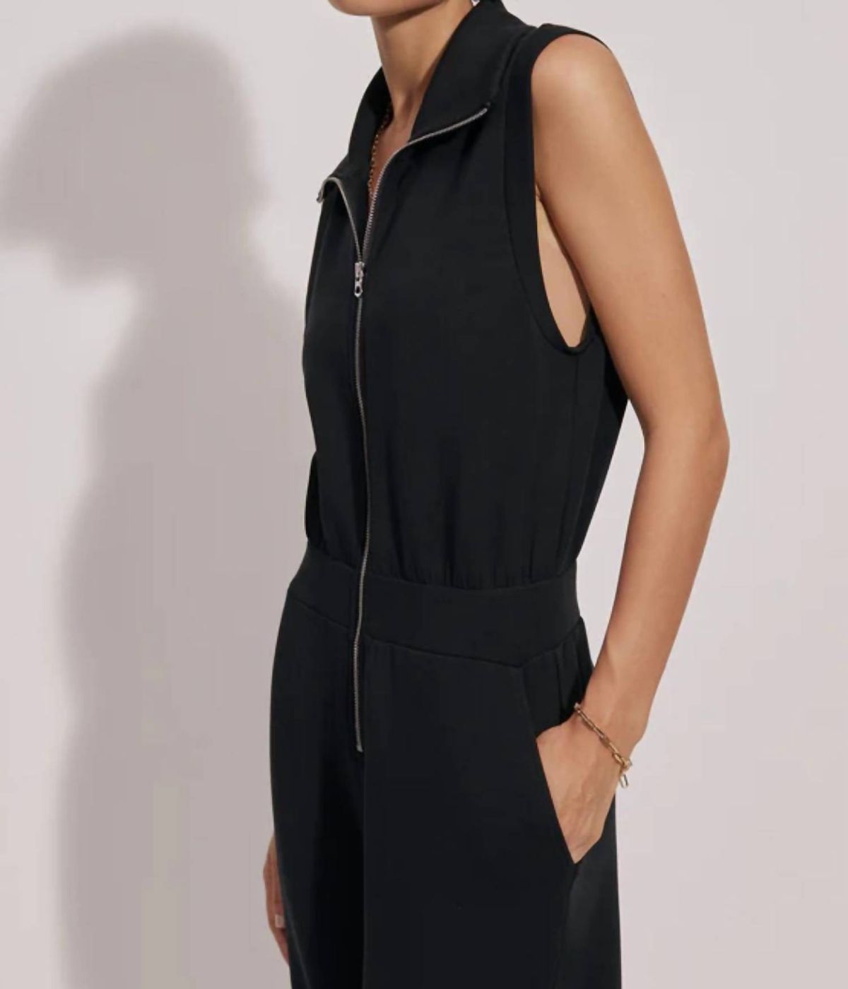 Style 1-2019213995-3236 VARLEY Size S High Neck Black Formal Jumpsuit on Queenly