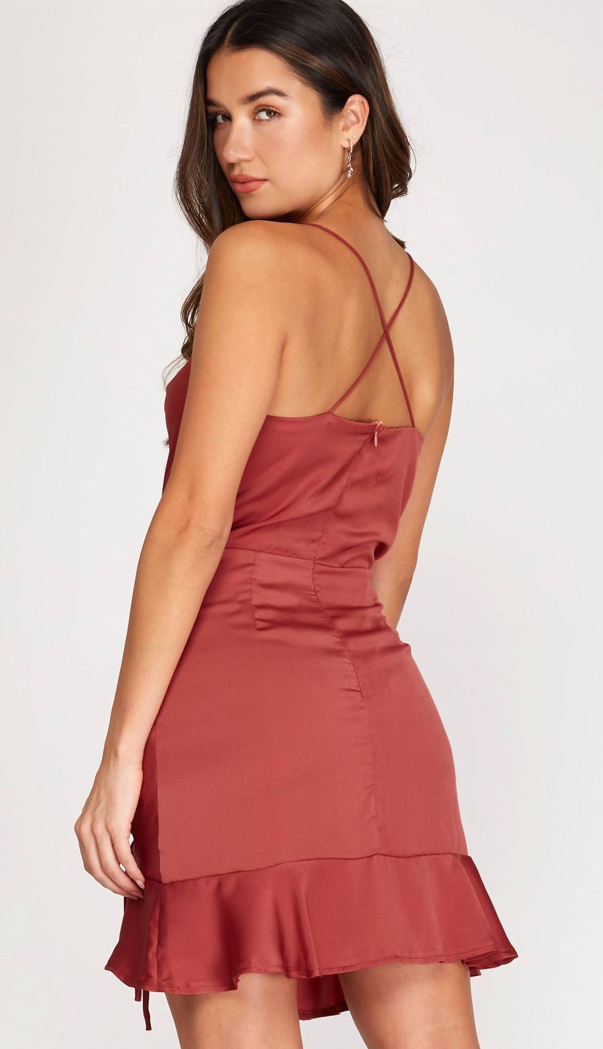 Style 1-2100845759-2696 SHE + SKY Size L Red Cocktail Dress on Queenly