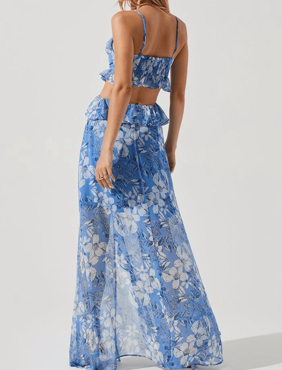 Style 1-2180287458-2791 ASTR Size L Floral Multicolor Side Slit Dress on Queenly