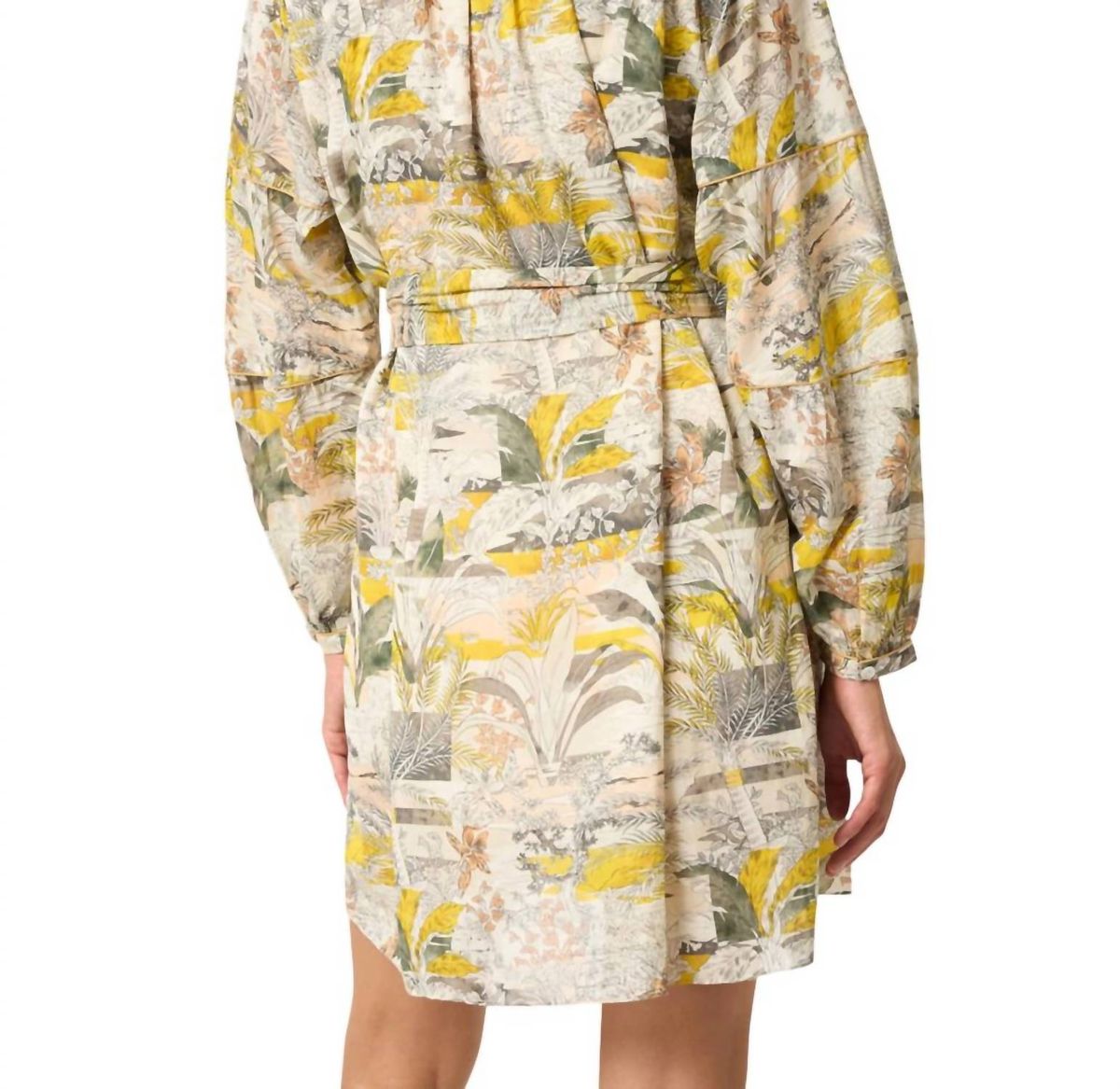 Style 1-2479626507-3011 CHUFY Size M Long Sleeve Satin Yellow Cocktail Dress on Queenly