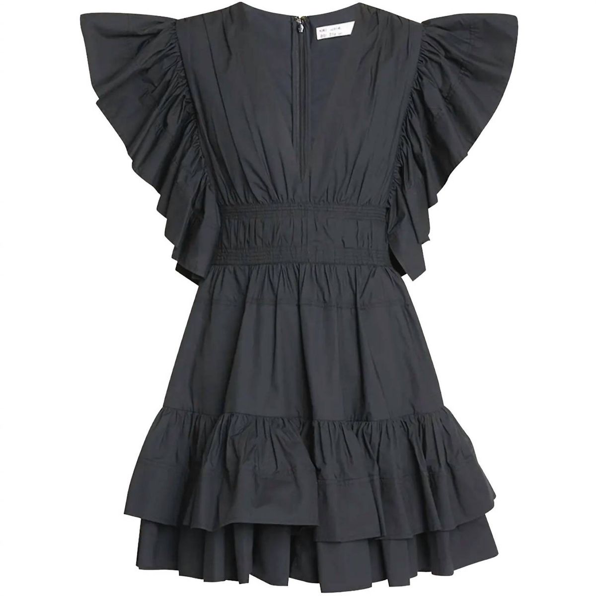 Style 1-2497836697-649 Ulla Johnson Size 2 Plunge Black Cocktail Dress on Queenly