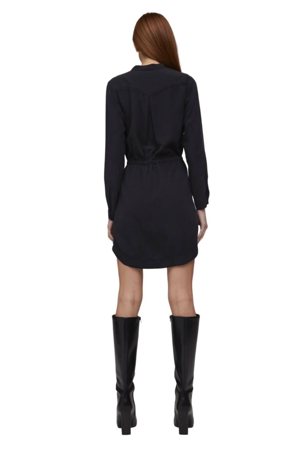 Style 1-2681731385-2901 Bella Dahl Size M Long Sleeve Black Cocktail Dress on Queenly