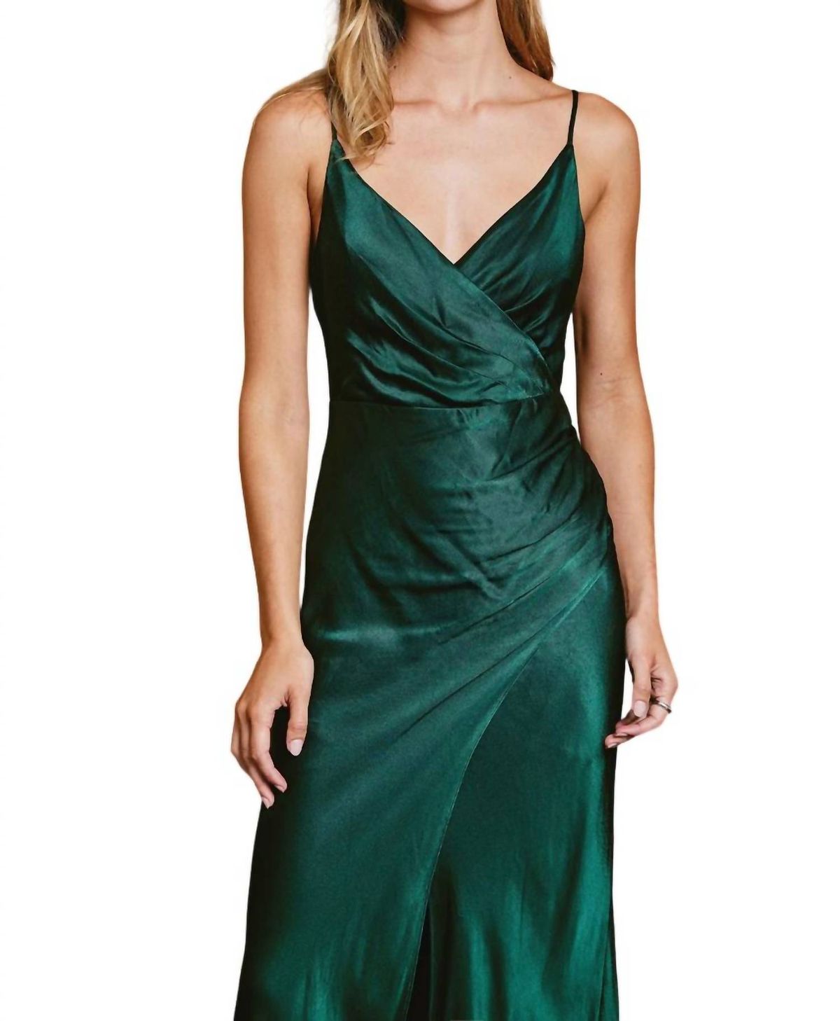 Style 1-3021496130-2791 DRESS FORUM Size L Green Floor Length Maxi on Queenly
