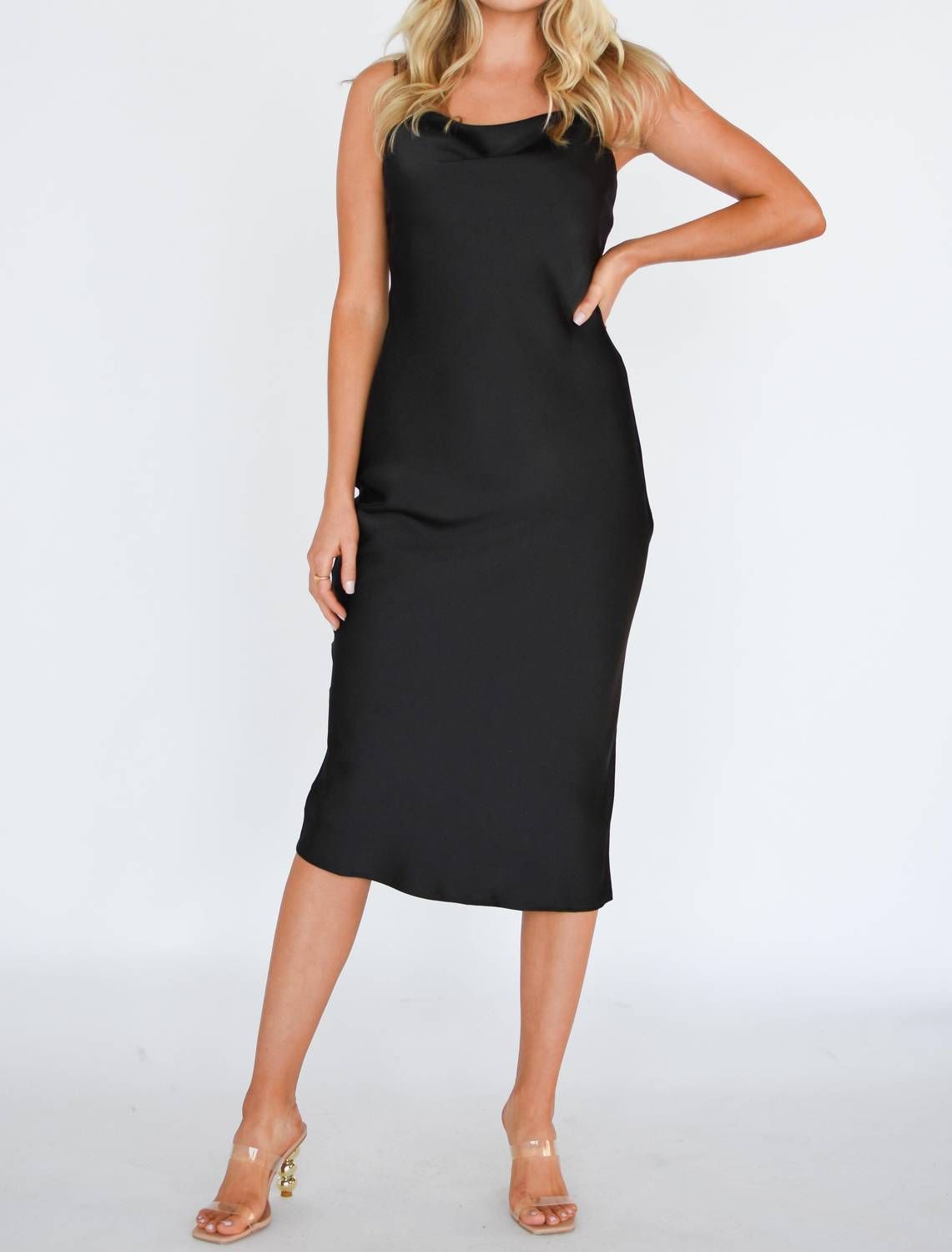 Style 1-3352273964-2791 Gentle Fawn Size L Black Cocktail Dress on Queenly