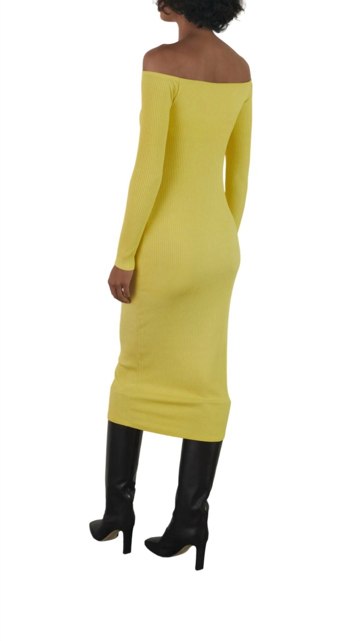 Style 1-3632026174-3011 Enza Costa Size M Long Sleeve Yellow Floor Length Maxi on Queenly
