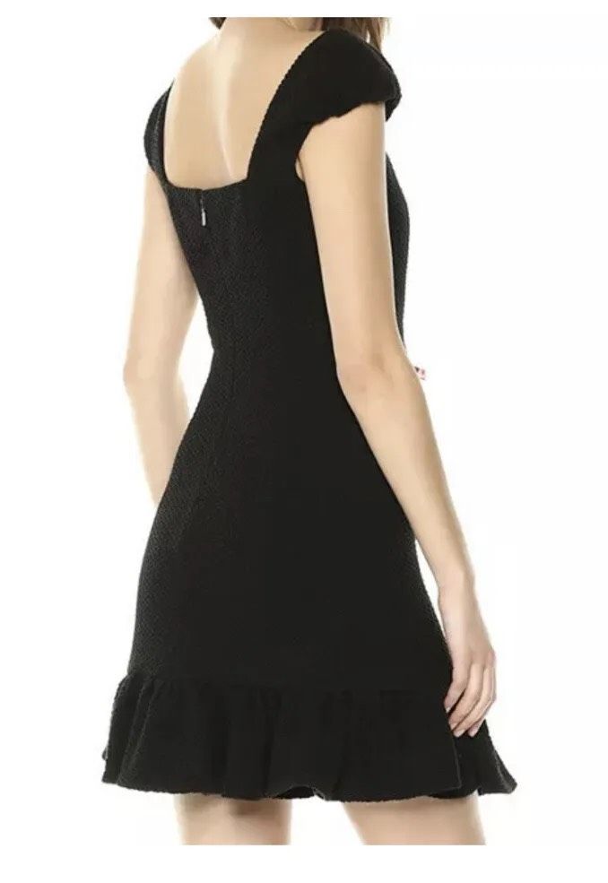 Rebecca Taylor Size 4 Nightclub Cap Sleeve Black Cocktail Dress on Queenly