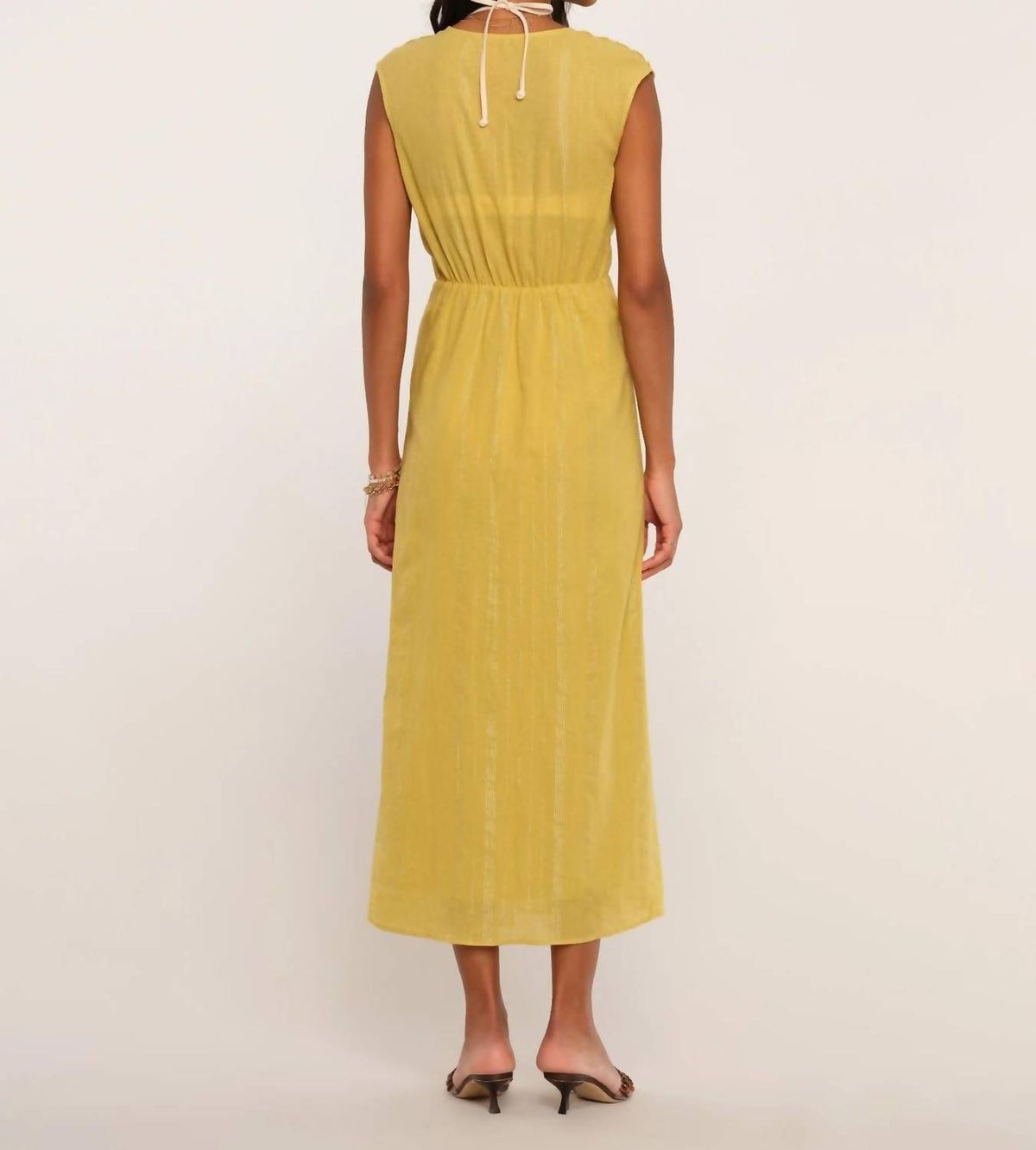 Style 1-4024511997-2791 heartloom Size L Yellow Side Slit Dress on Queenly