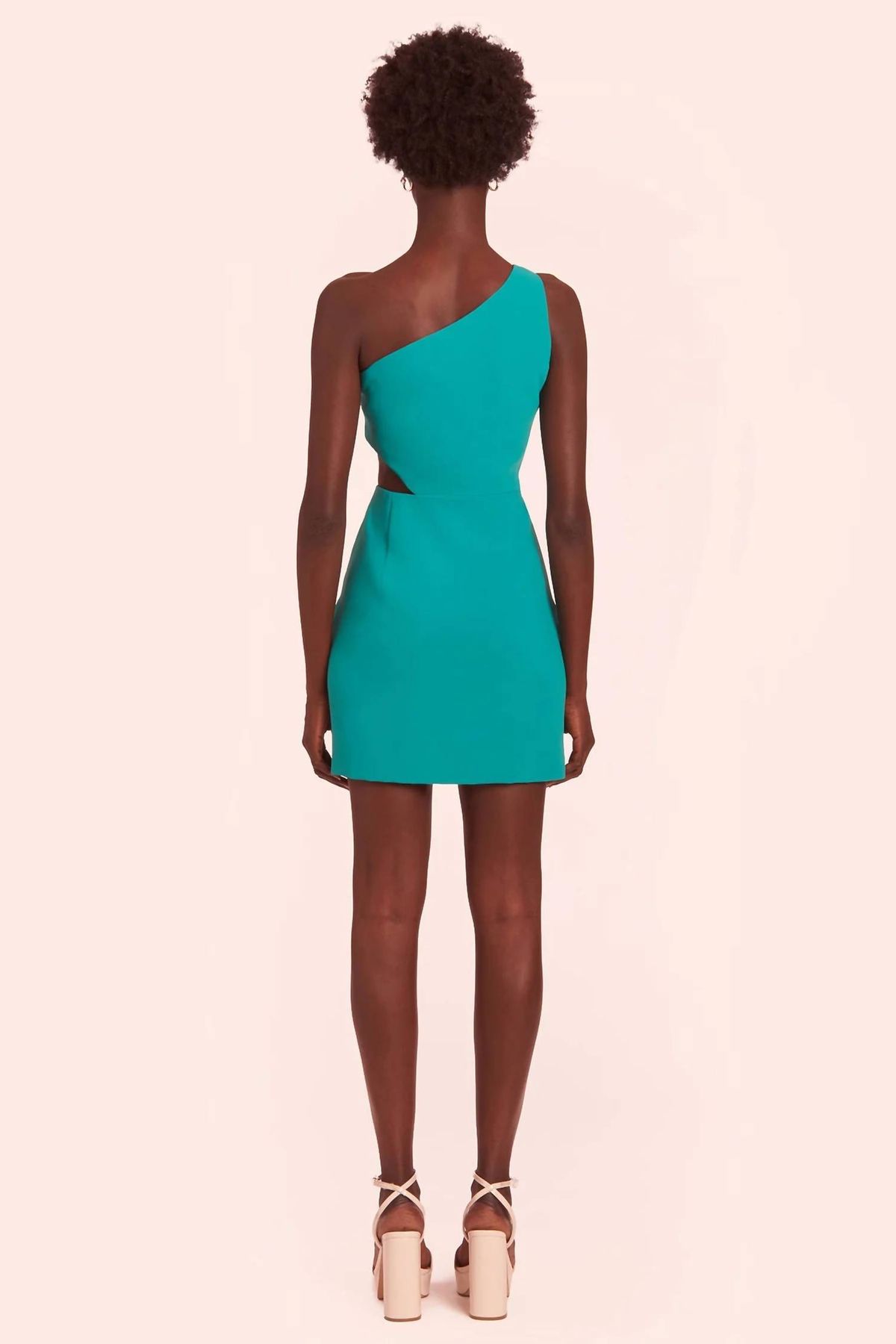 Style 1-4031494799-2901 Amanda Uprichard Size M One Shoulder Turquoise Green Cocktail Dress on Queenly