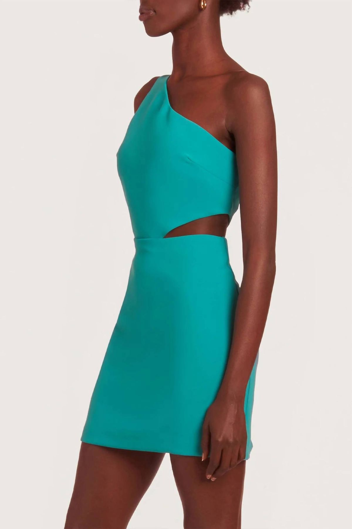 Style 1-4031494799-3854 Amanda Uprichard Size XS One Shoulder Turquoise Green Cocktail Dress on Queenly