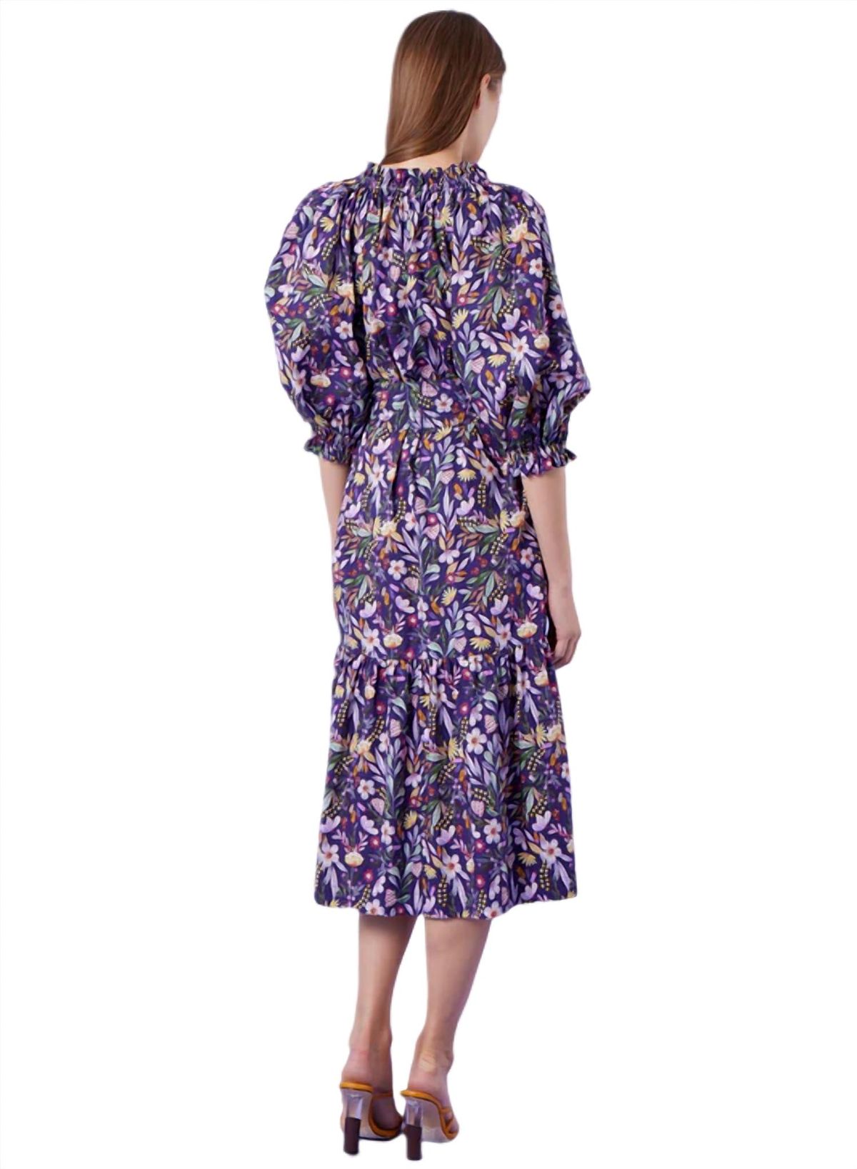 Style 1-4288290179-3236 GILNER FARRAR Size S Floral Purple Cocktail Dress on Queenly