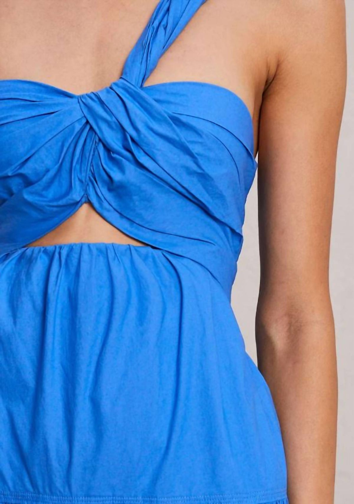 Style 1-612686395-23 A.L.C. Size 2 One Shoulder Blue Cocktail Dress on Queenly