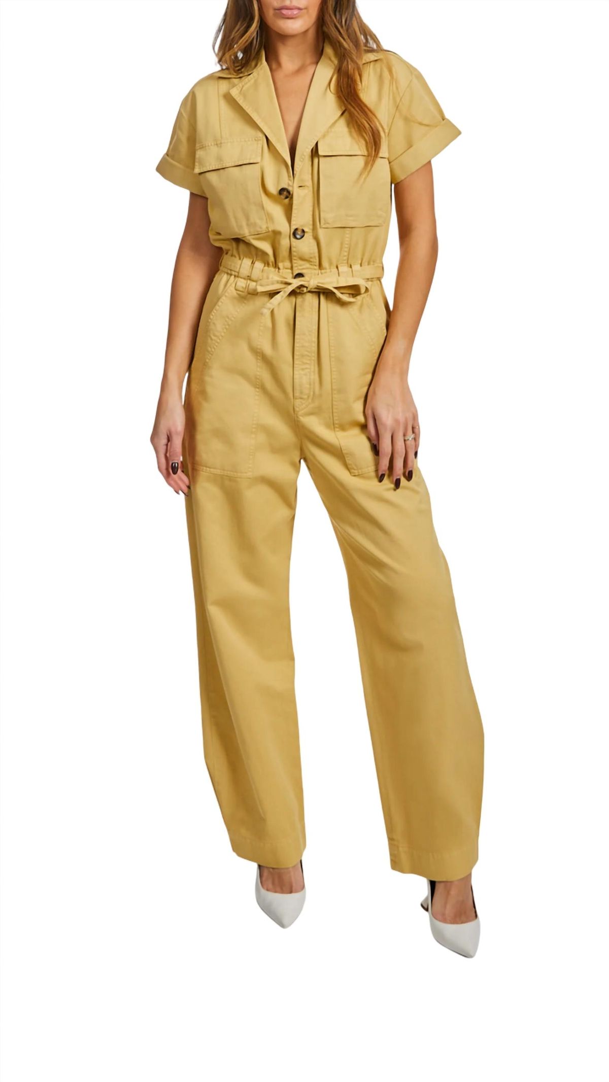 Style 1-615287637-3425 A.L.C. Size 6 Yellow Formal Jumpsuit on Queenly