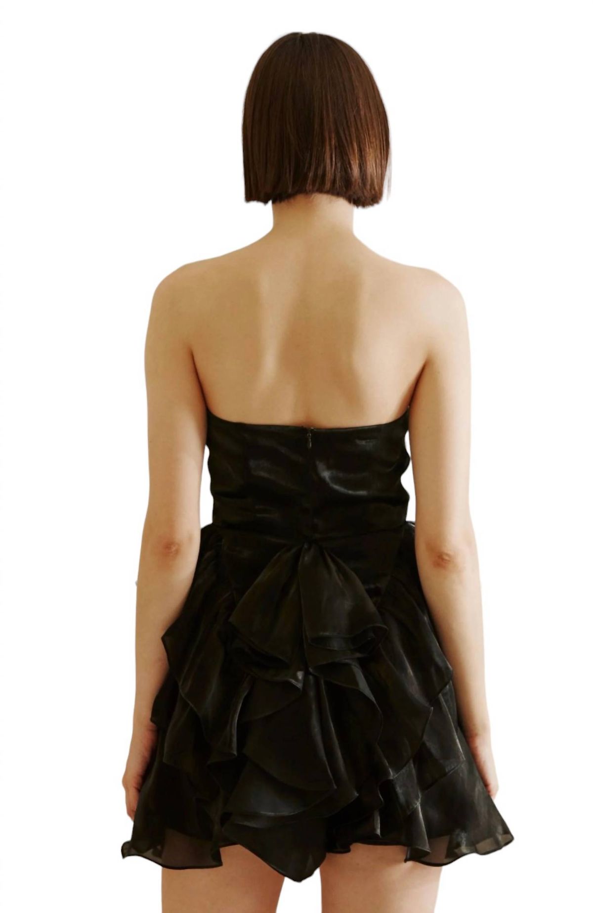 Style 1-623026889-2696 STORIA Size L Strapless Black Cocktail Dress on Queenly