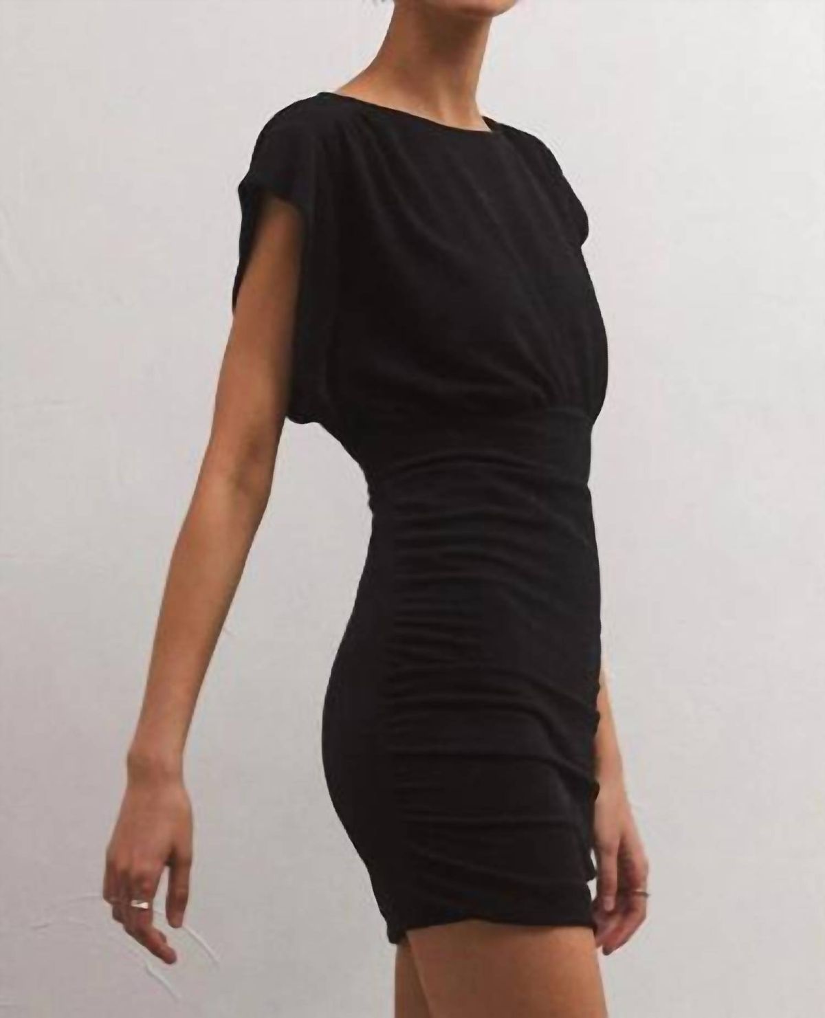 Style 1-652162310-2696 Z Supply Size L Cap Sleeve Black Cocktail Dress on Queenly