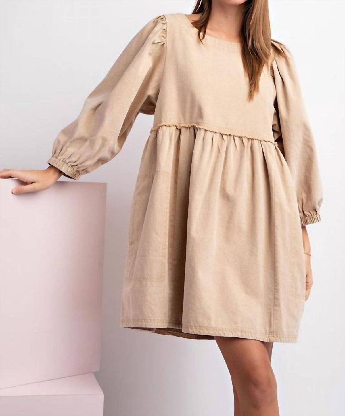 Style 1-828101939-2791 ee:some Size L Nude Cocktail Dress on Queenly