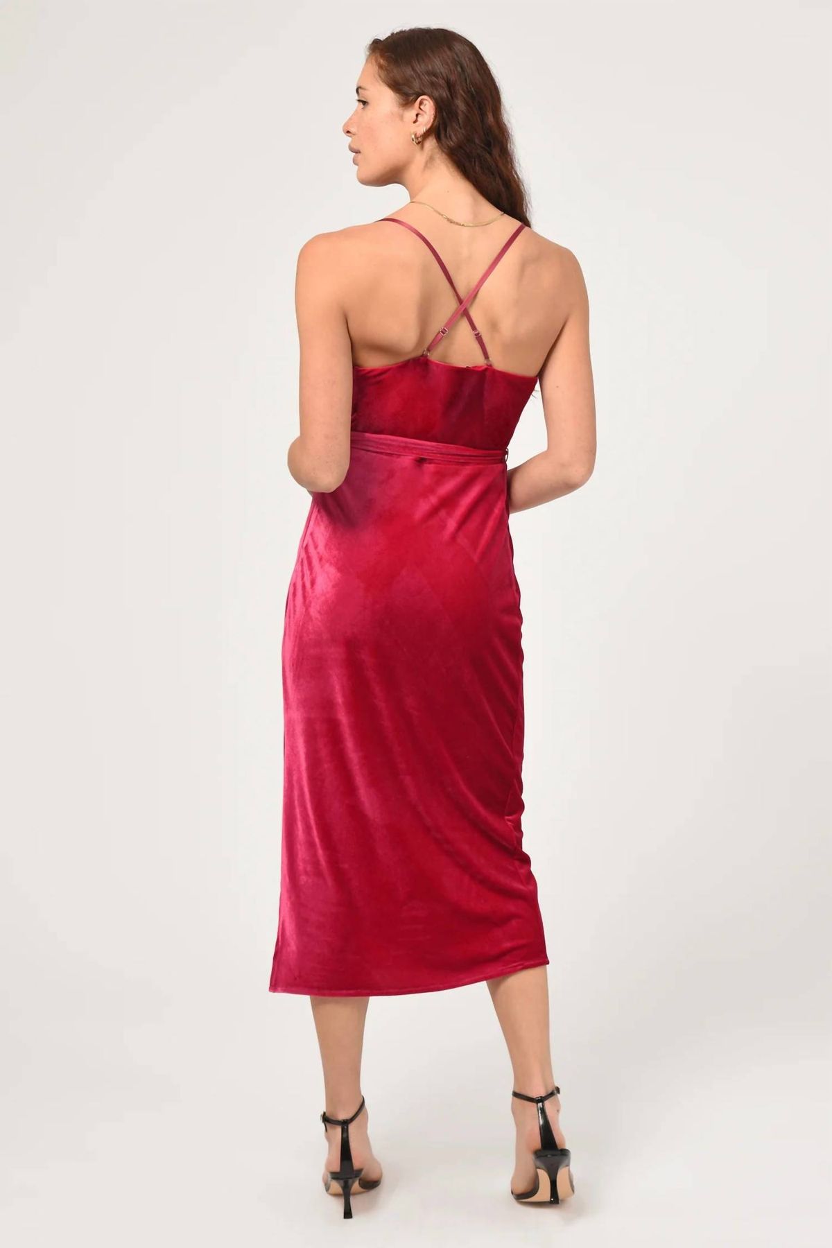 Style 1-944355704-2696 adelyn rae Size L Velvet Pink Cocktail Dress on Queenly