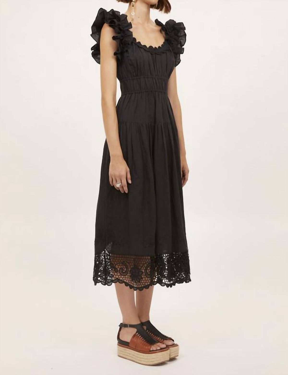 Style 1-990019658-3643 Ulla Johnson Size 2 Black Cocktail Dress on Queenly