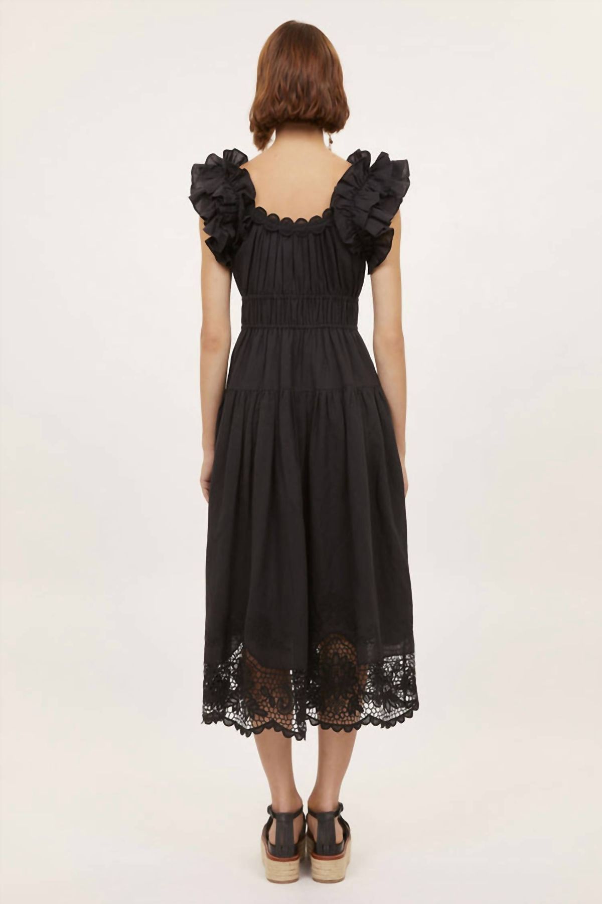 Style 1-990019658-3681 Ulla Johnson Size 6 Black Cocktail Dress on Queenly