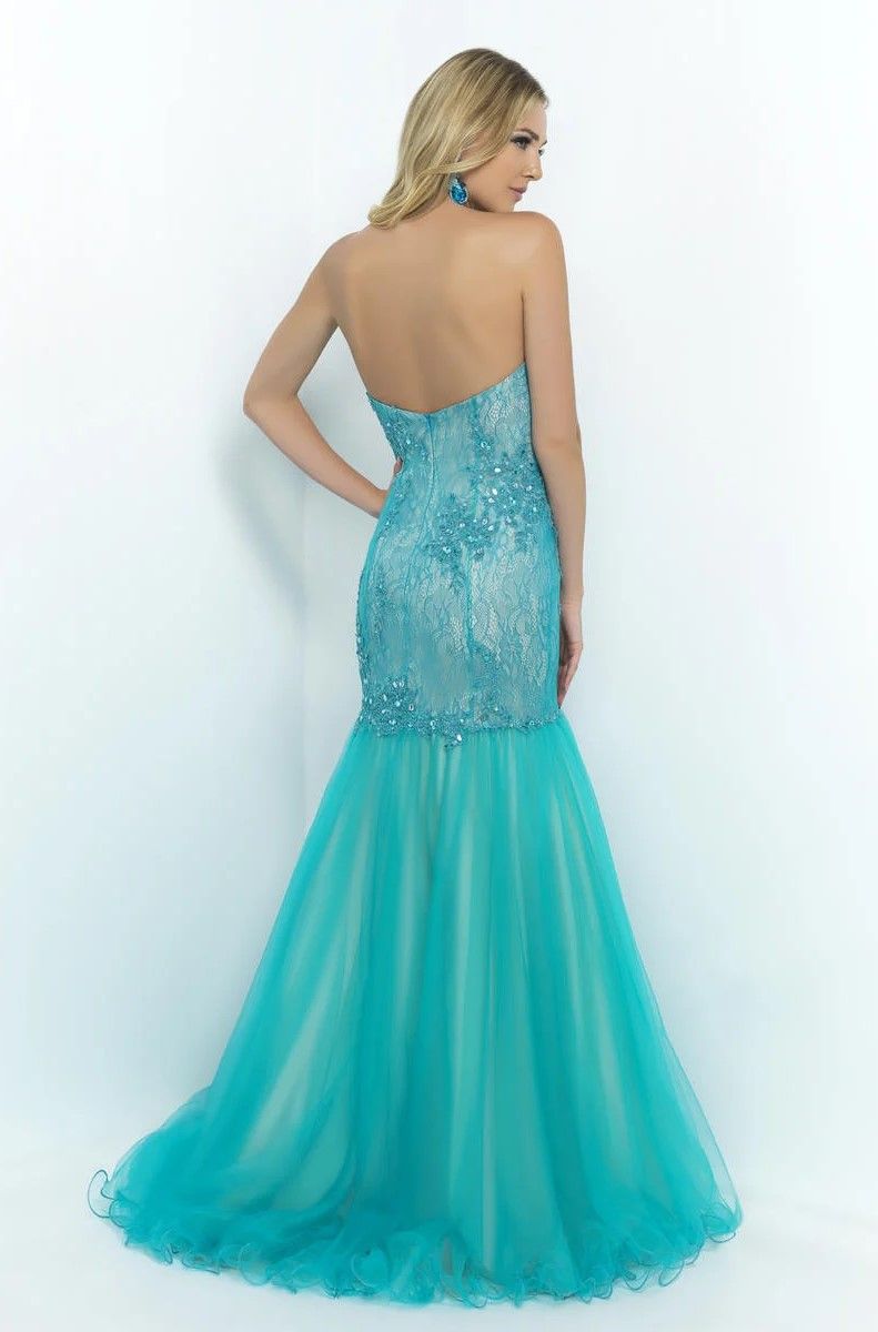 Bliush  Size 8 Prom Turquoise Green Mermaid Dress on Queenly