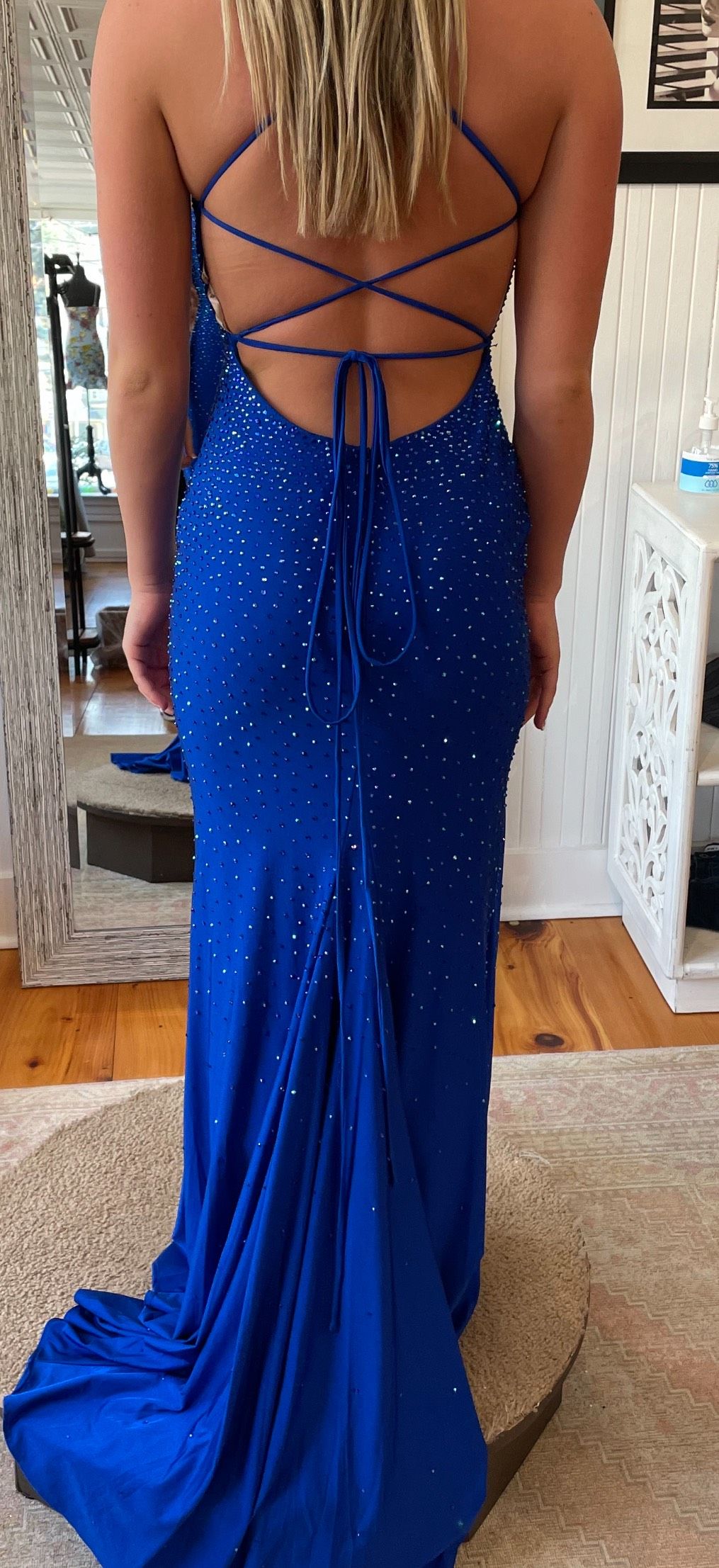 Faviana Size 2 Prom Blue Floor Length Maxi on Queenly