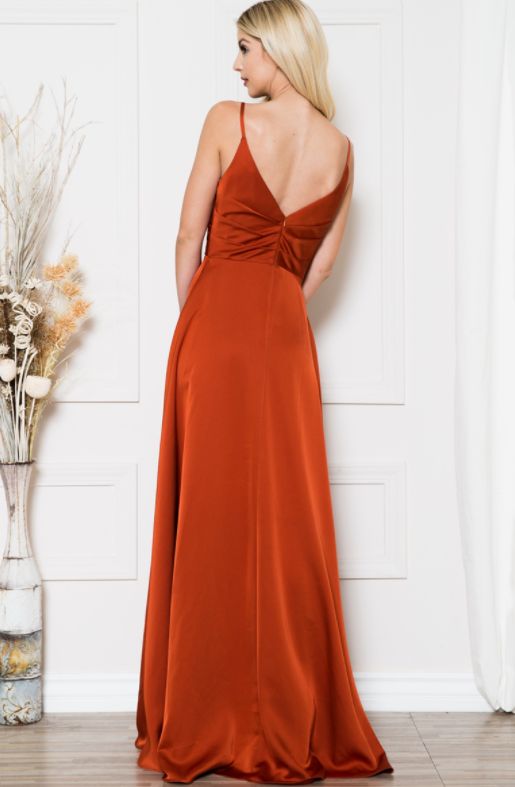Style JOLENE Amelia Size 4 Prom Orange A-line Dress on Queenly