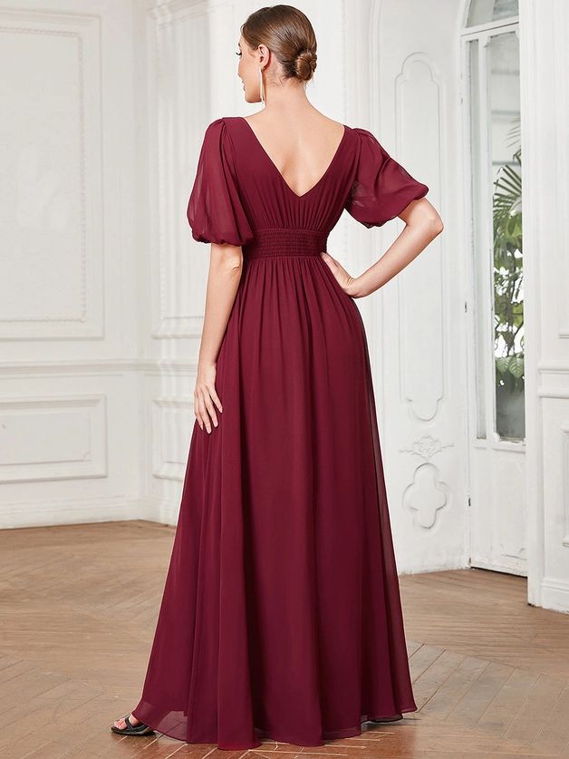 Style TATUM Plus Size 18 Bridesmaid Red Side Slit Dress on Queenly