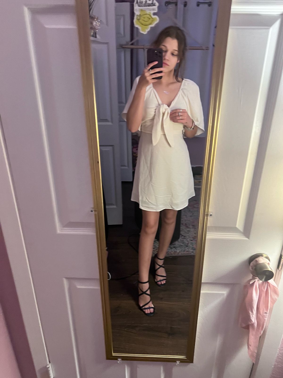 Size S Nightclub Plunge White Cocktail Dress on Queenly