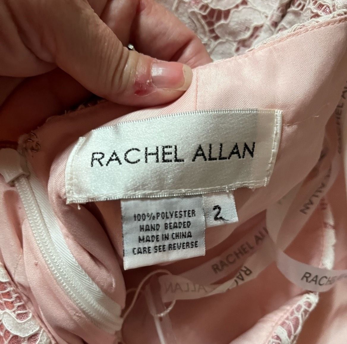 Rachel Allan Size 2 Prom High Neck Pink Mermaid Dress on Queenly