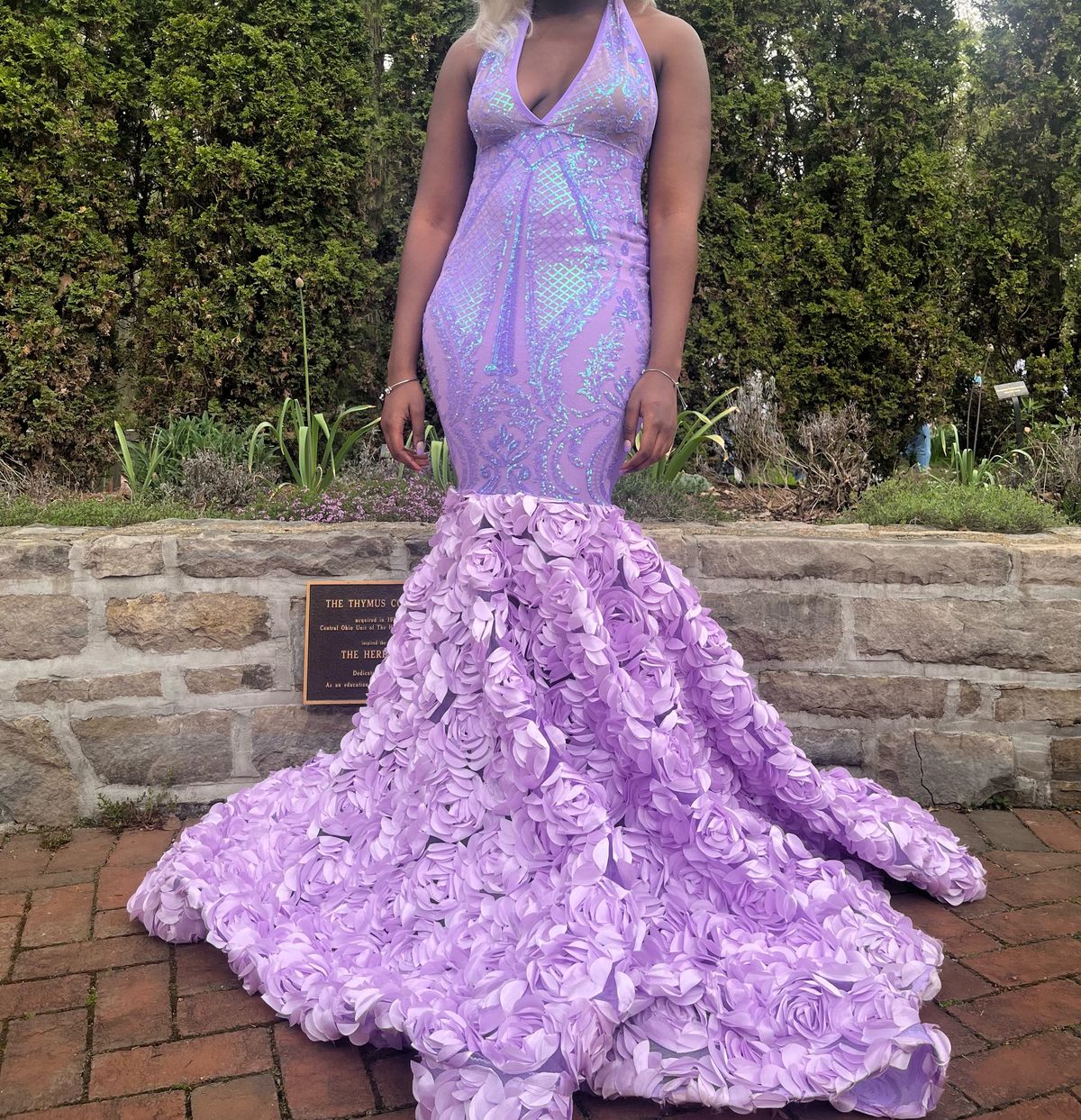 Size M Prom Plunge Purple Mermaid Dress on Queenly