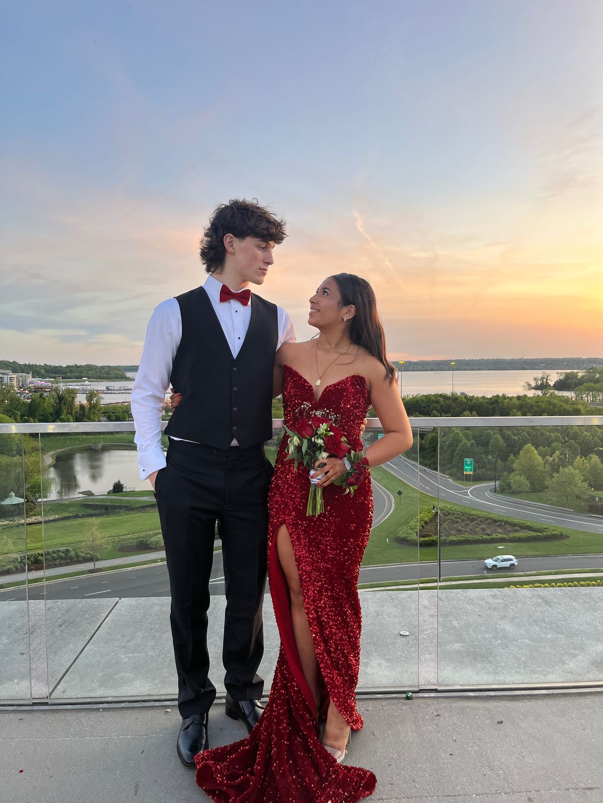 Style PS23521 Portia and Scarlett Size 6 Prom Strapless Burgundy Red Mermaid Dress on Queenly