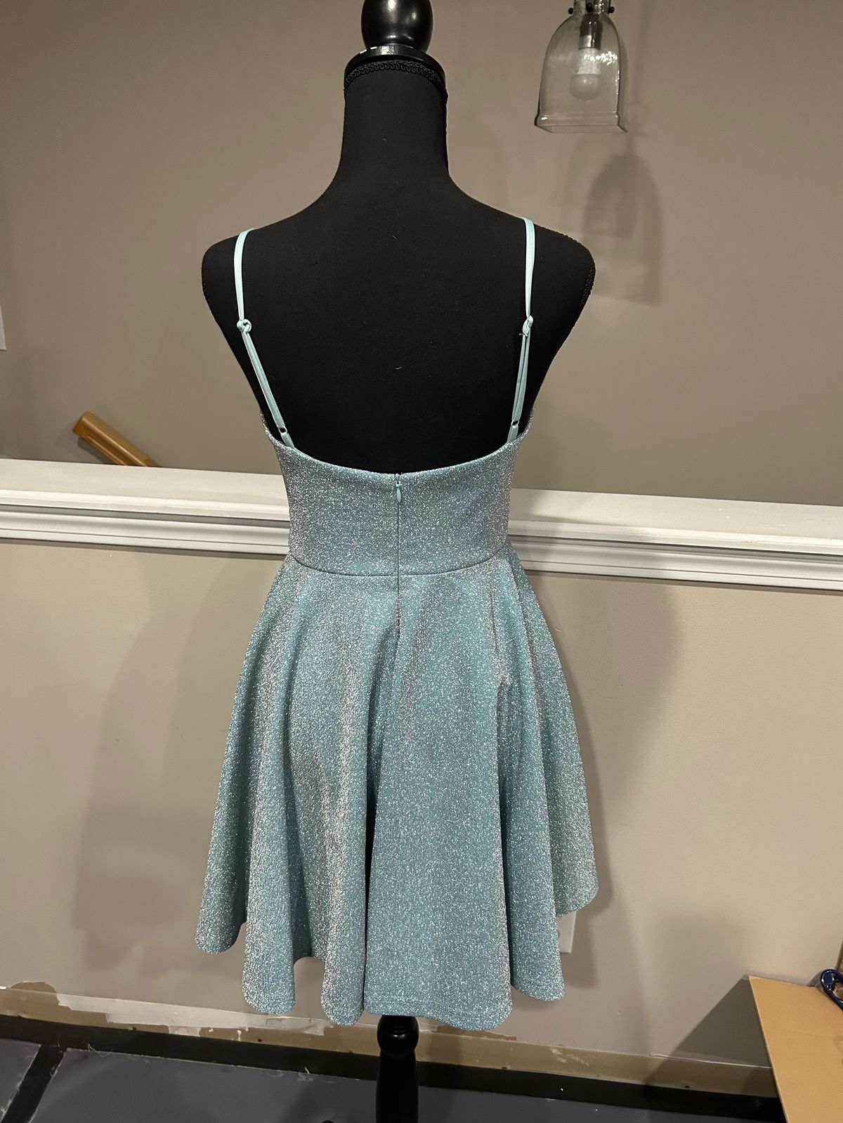 Size S Homecoming Plunge Light Blue Cocktail Dress on Queenly