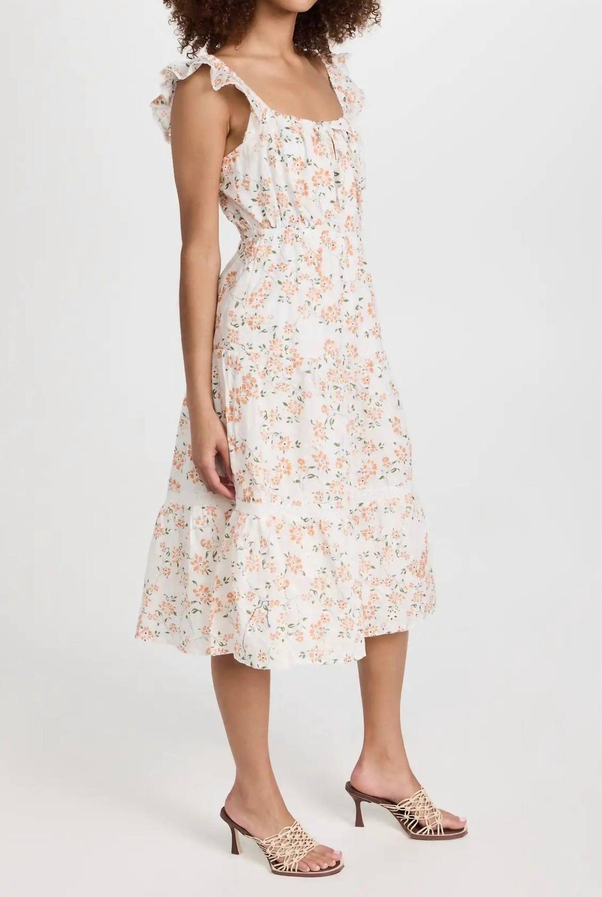 Style 1-1167926652-149 LOST + WANDER Size L Floral White Cocktail Dress on Queenly