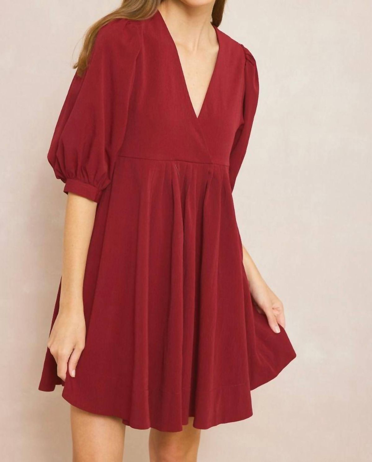 Style 1-1752515176-74 entro Size S Sheer Burgundy Red Cocktail Dress on Queenly