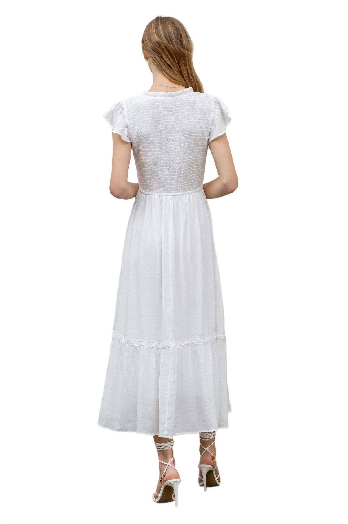 Style 1-2234607714-149 Blu Pepper Size L Lace White Cocktail Dress on Queenly