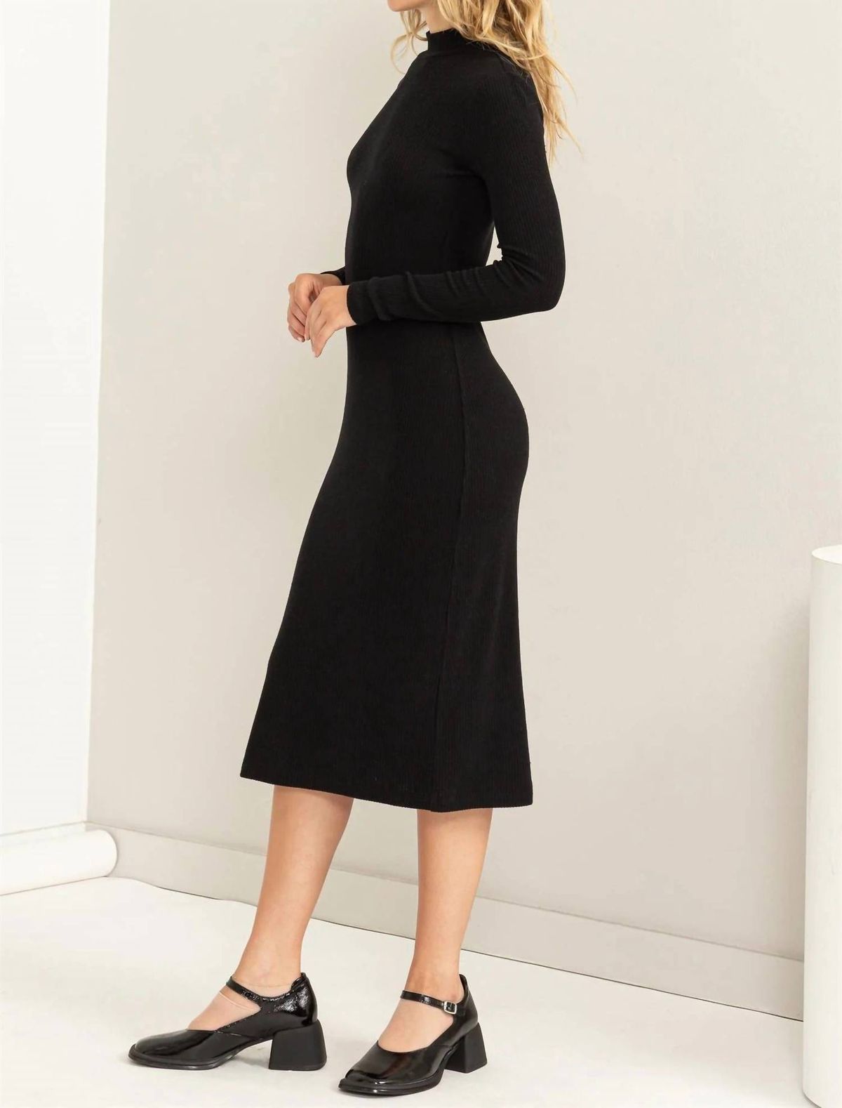 Style 1-2261398155-74 HYFVE Size S High Neck Black Cocktail Dress on Queenly