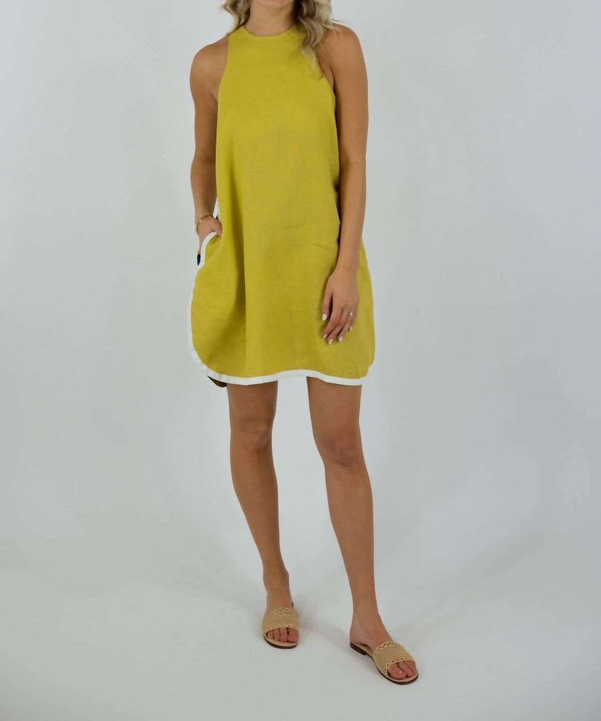 Style 1-2283821433-892 lanhtropy Size M High Neck Yellow Cocktail Dress on Queenly