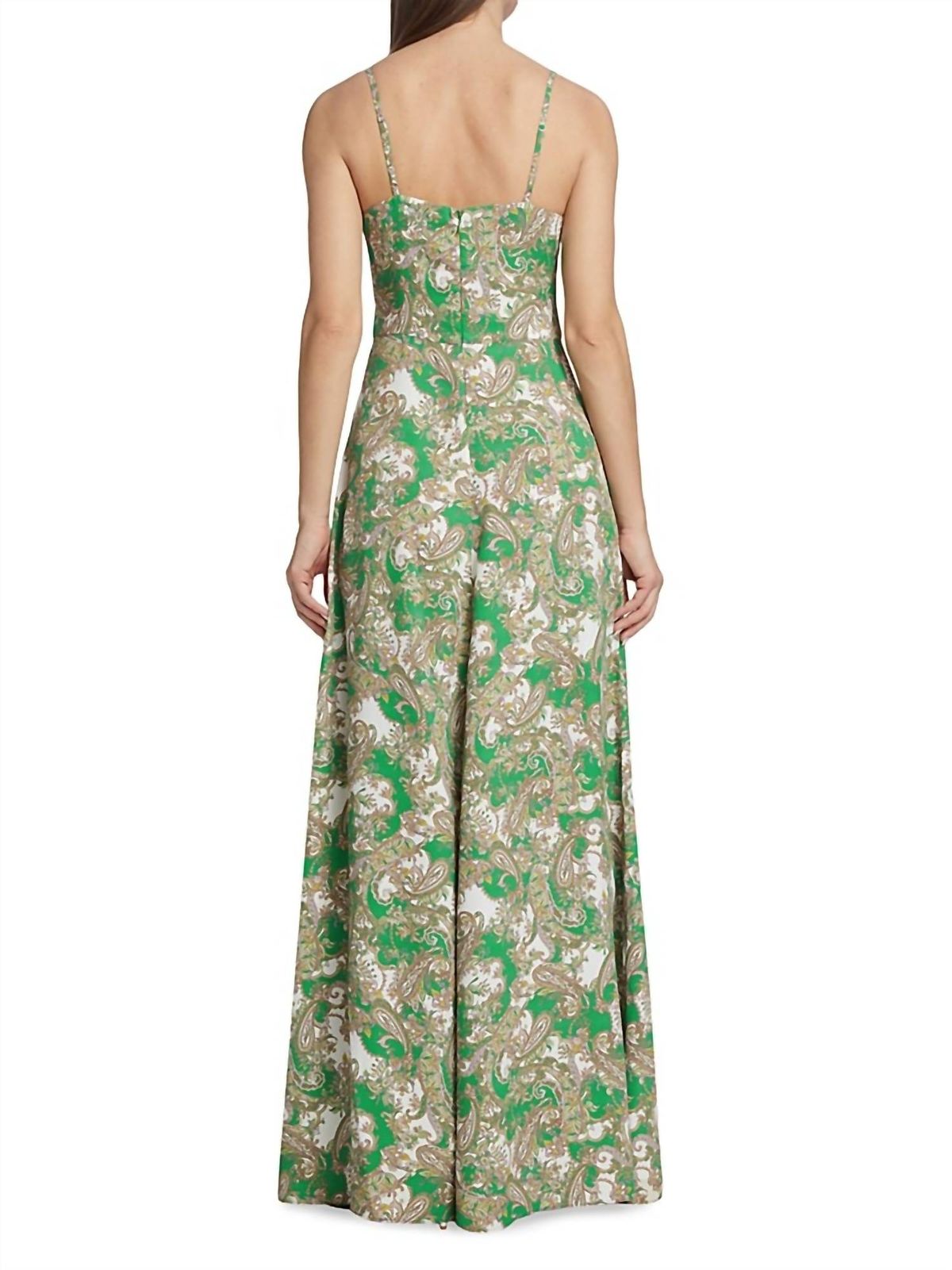Style 1-2301871667-425 L'Agence Size 8 Plunge Green Floor Length Maxi on Queenly