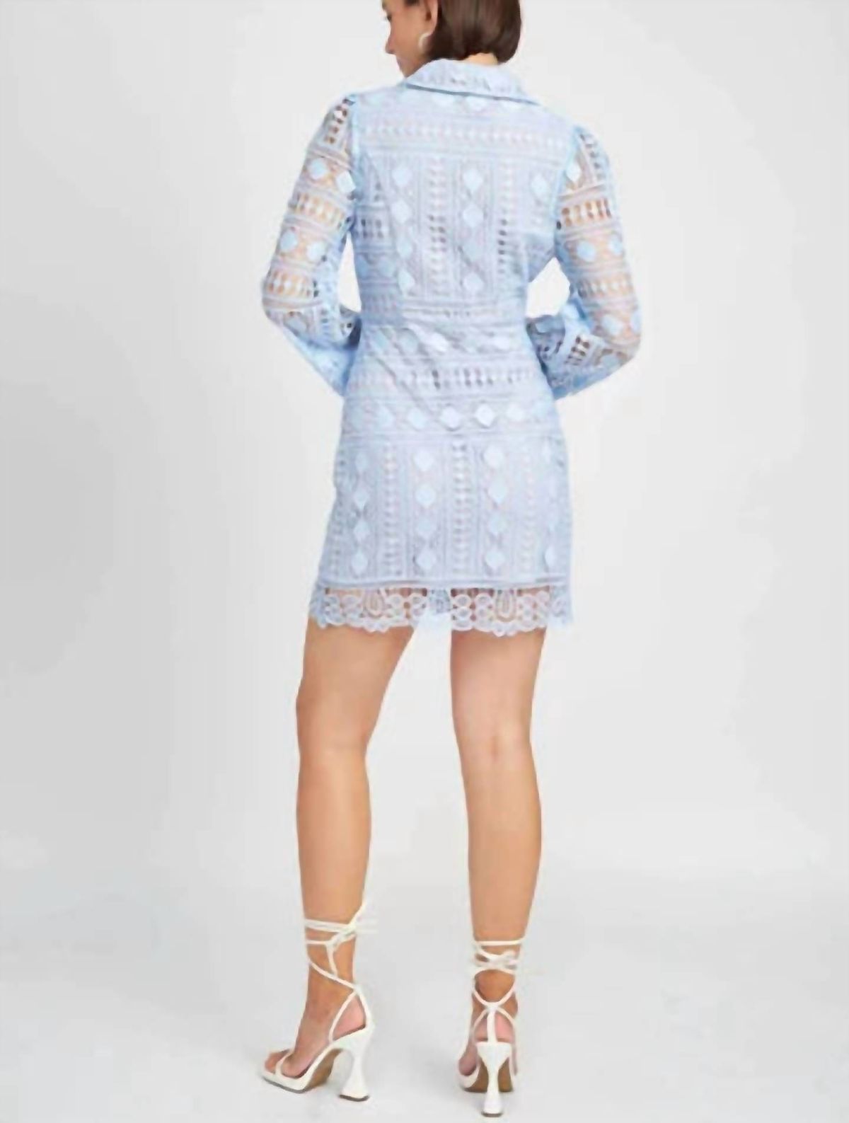 Style 1-2508754181-70 En Saison Size XS Long Sleeve Light Blue Cocktail Dress on Queenly