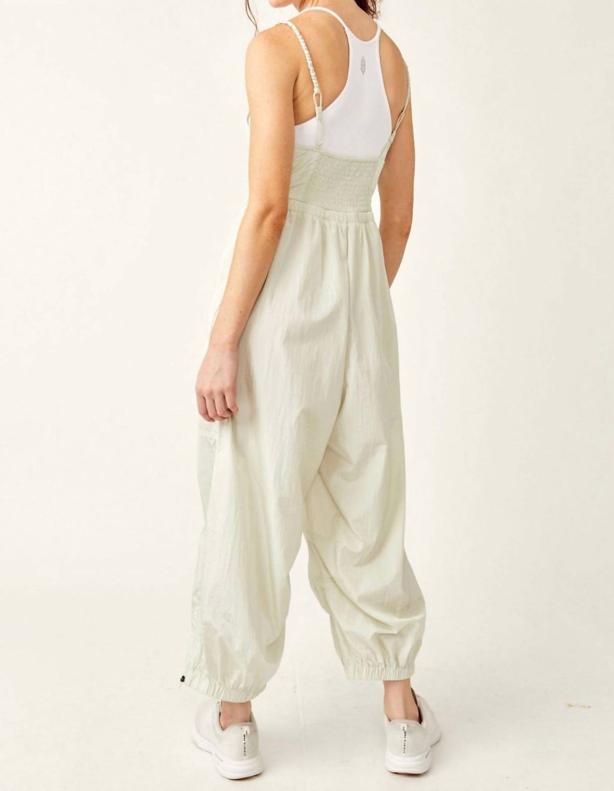 Style 1-2649809909-149 Free People Size L Sequined White Formal Jumpsuit on Queenly