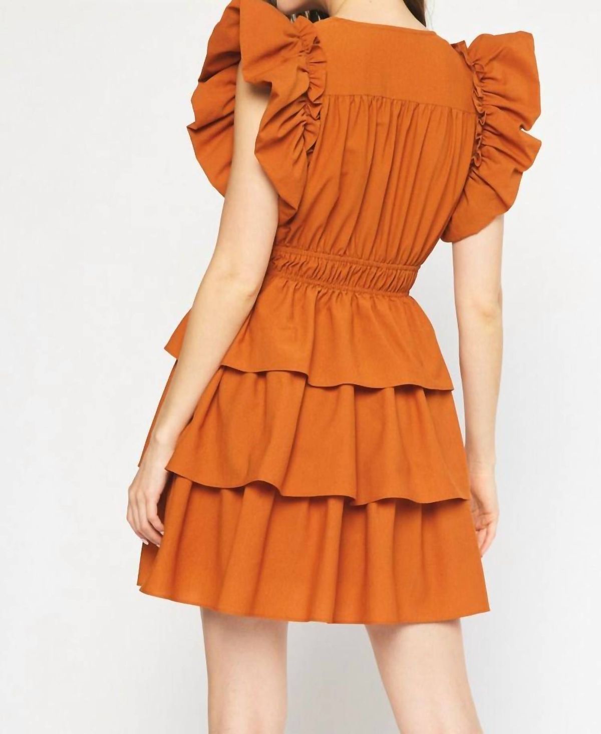 Style 1-29192517-892 entro Size M Sheer Orange Cocktail Dress on Queenly